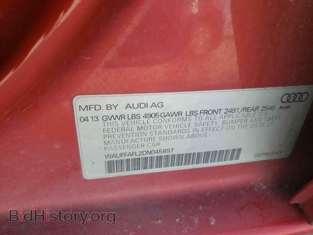 2013 AUDI A4 - VIN: WAUFFAFL2DN045897 - Photo 10