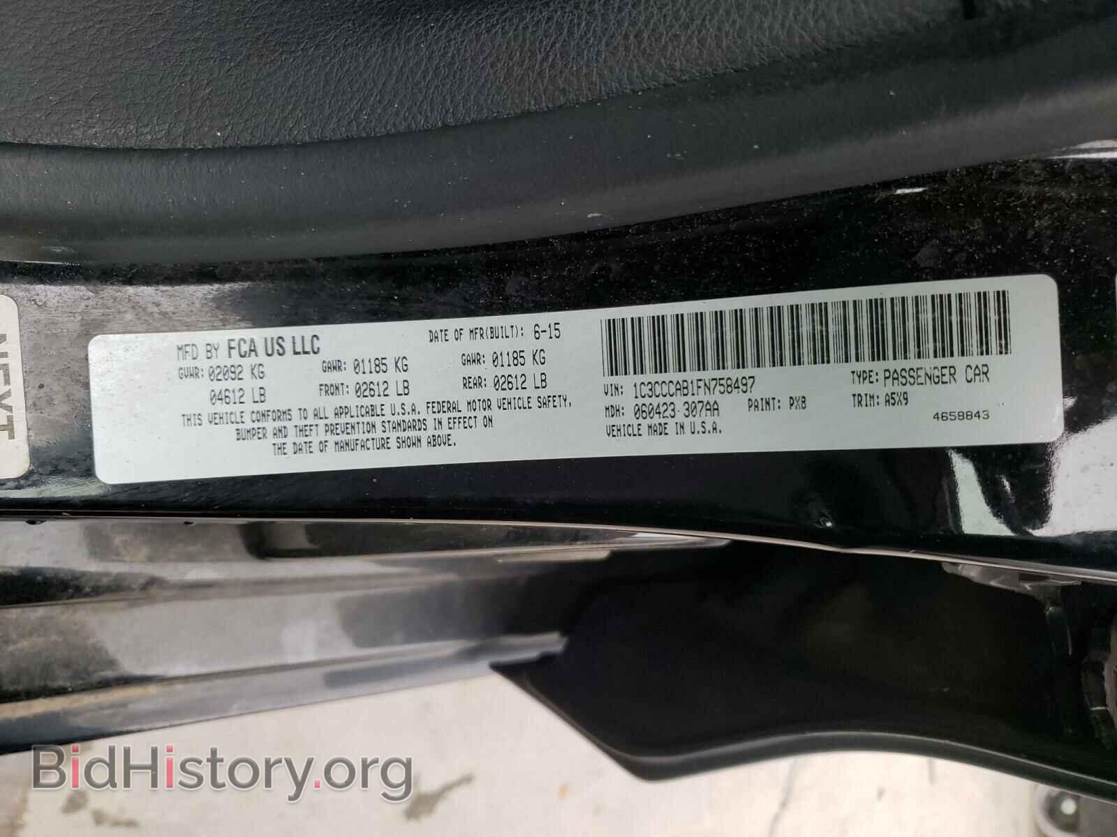 2015 CHRYSLER 200 - VIN: 1C3CCCAB1FN758497 - Photo 10