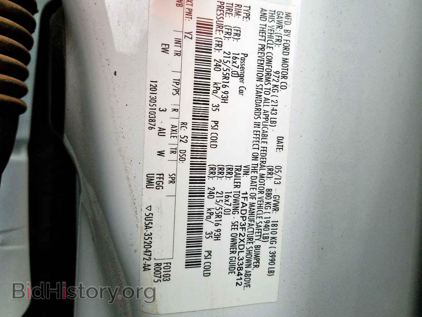 2013 FORD FOCUS - VIN: 1FADP3F2XDL338412 - Photo 10