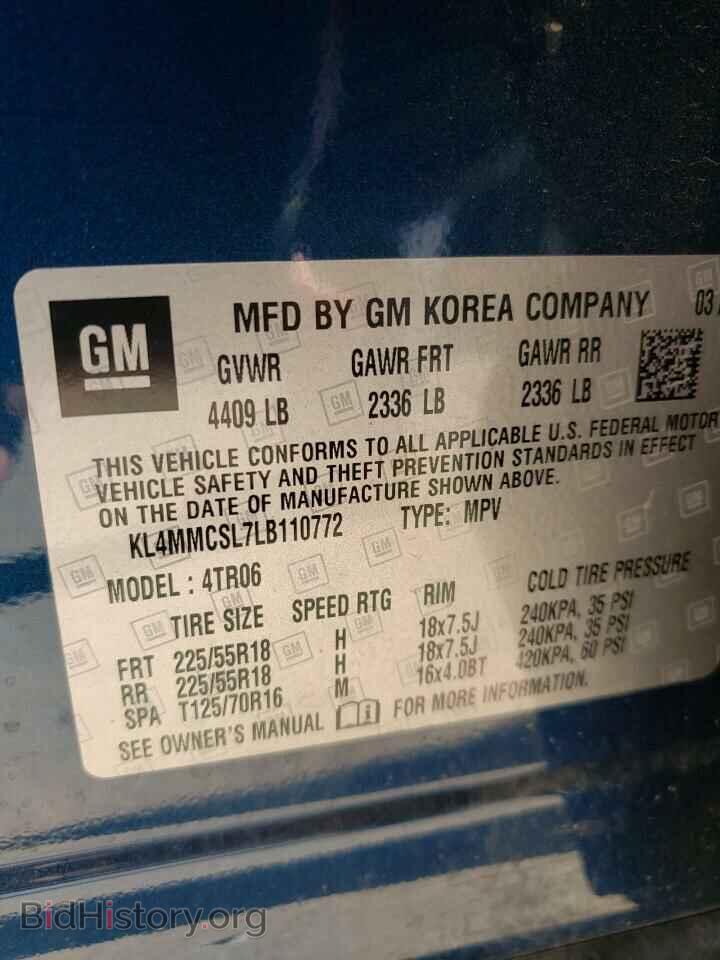 2020 BUICK ENCORE - VIN: KL4MMCSL7LB110772 - Фото 10