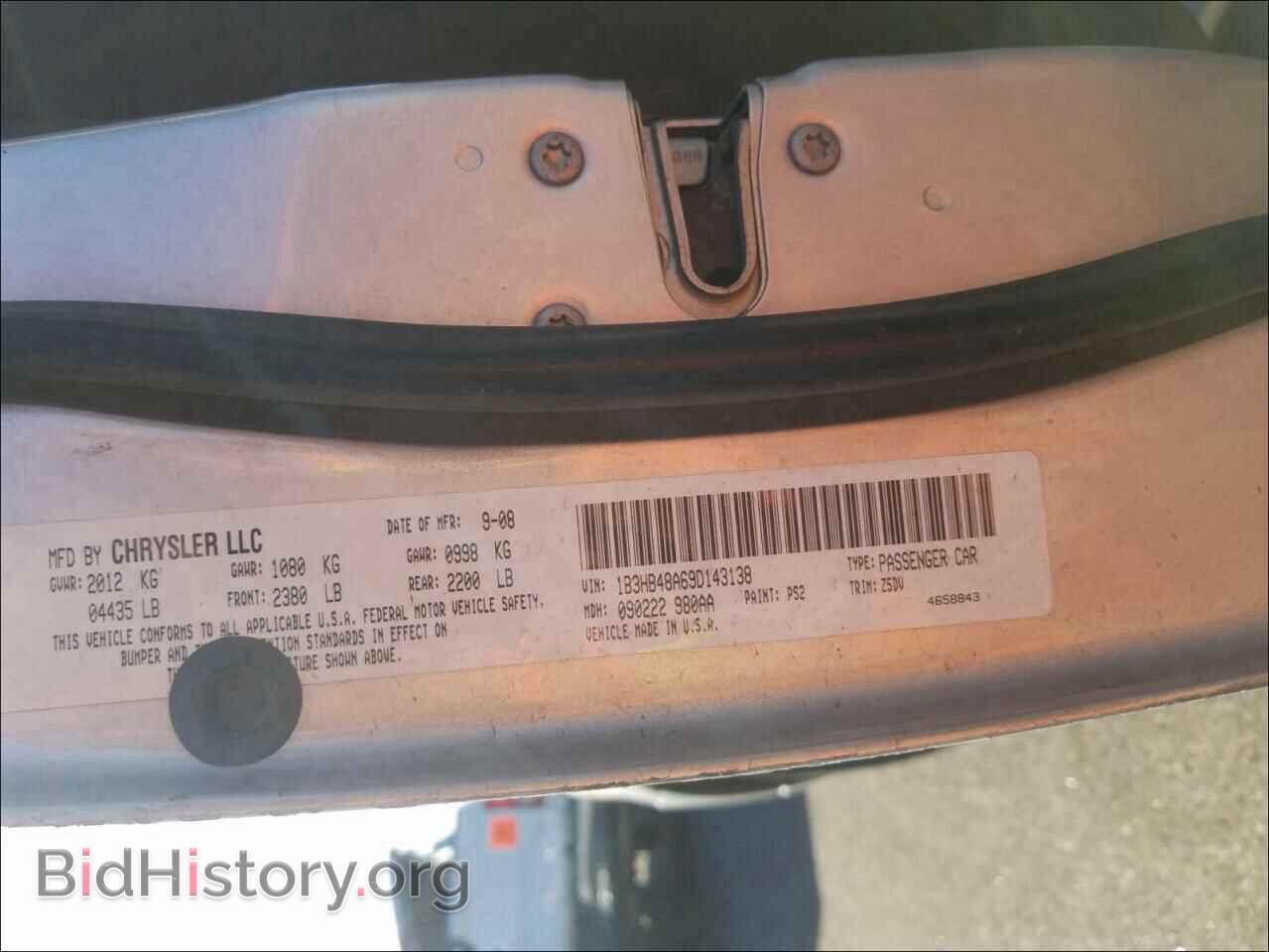 2009 DODGE CALIBER - VIN: 1B3HB48A69D143138 - Фото 10