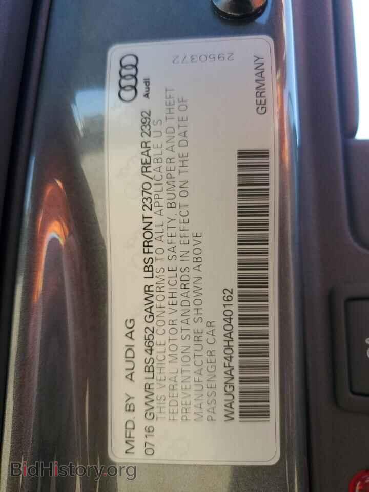 2017 AUDI A4 - VIN: WAUGNAF40HA040162 - Фото 12
