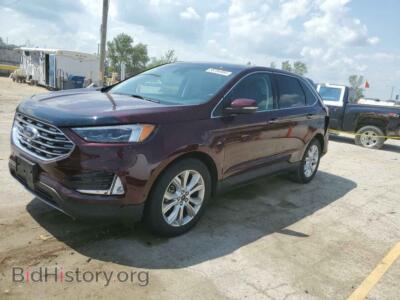 2020 Ford EDGE Titanium, maroon — VIN 2FMPK3K91LBA89596, Copart