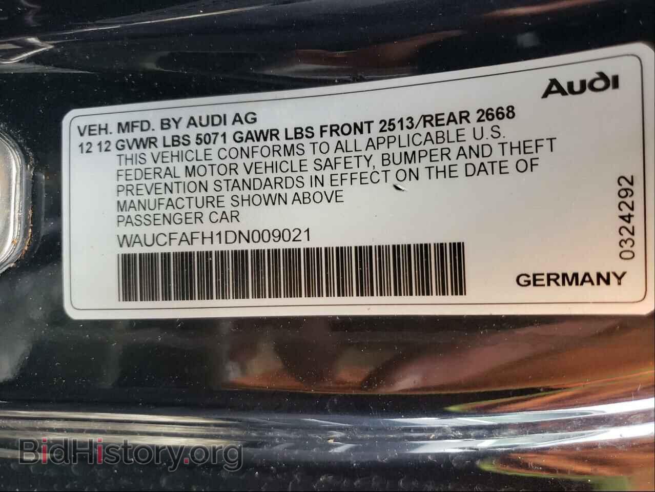 2013 AUDI A5 - VIN: WAUCFAFH1DN009021 - Фото 10