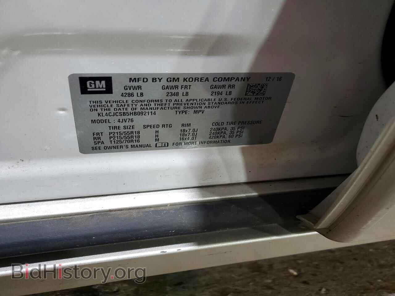 2017 BUICK ENCORE - VIN: KL4CJCSB5HB092114 - Photo 14
