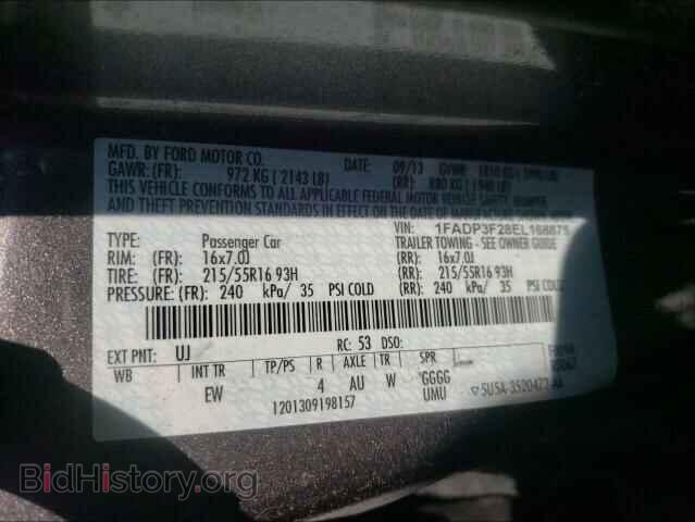 2014 FORD FOCUS - VIN: 1FADP3F28EL168875 - Фото 10