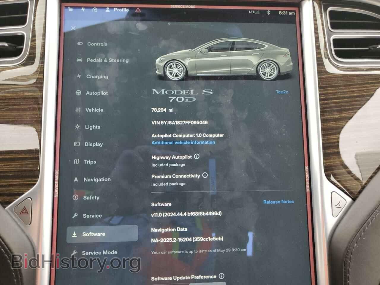 2015 TESLA MODEL S - VIN: 5YJSA1S27FF095046 - Photo 9