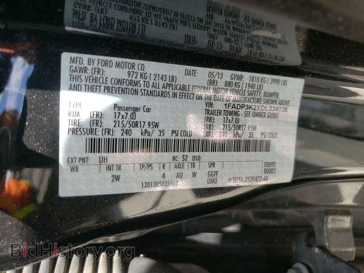2013 FORD FOCUS - VIN: 1FADP3K2XDL334138 - Photo 10