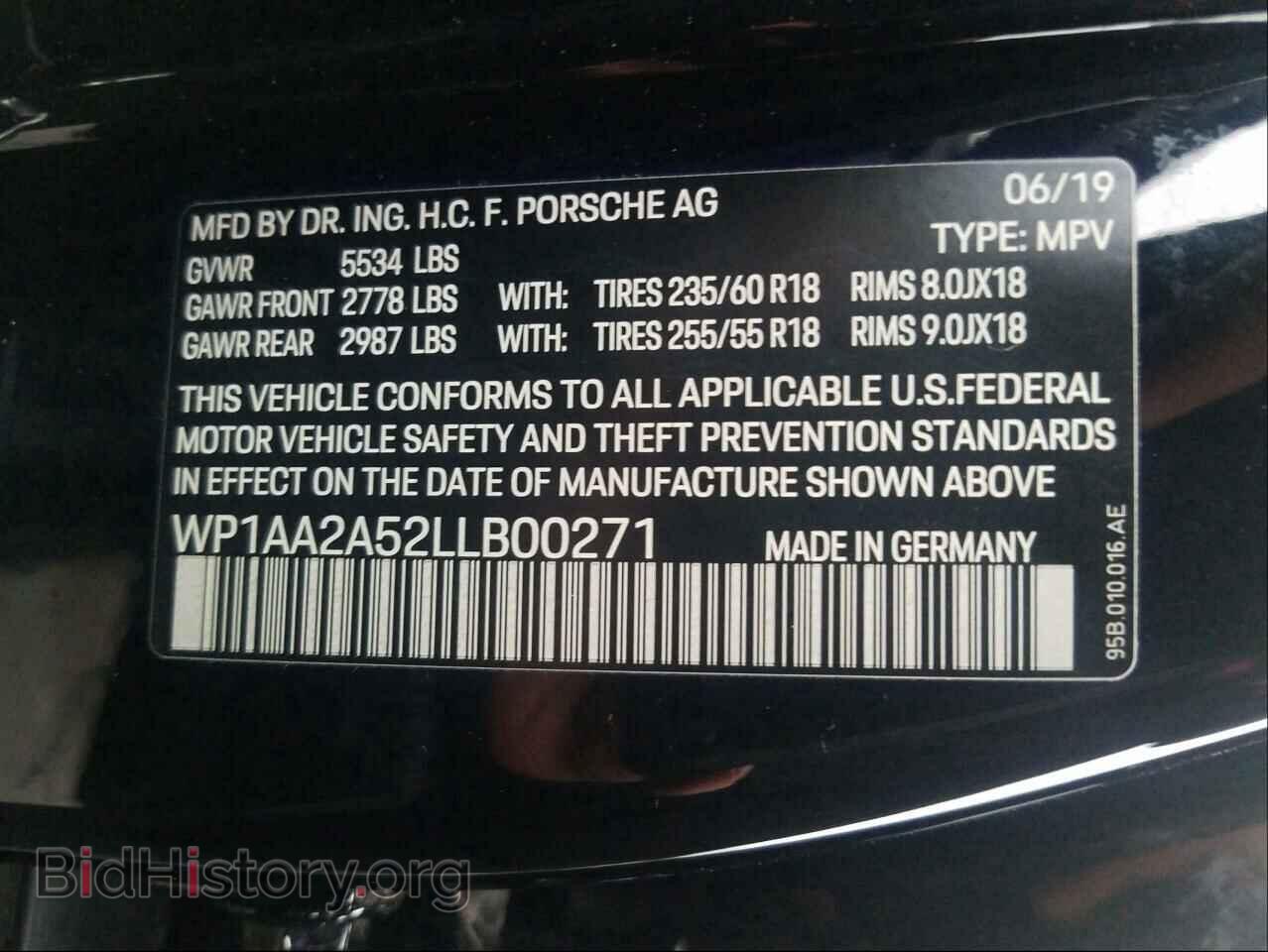 2020 PORSCHE MACAN - VIN: WP1AA2A52LLB00271 - Photo 10