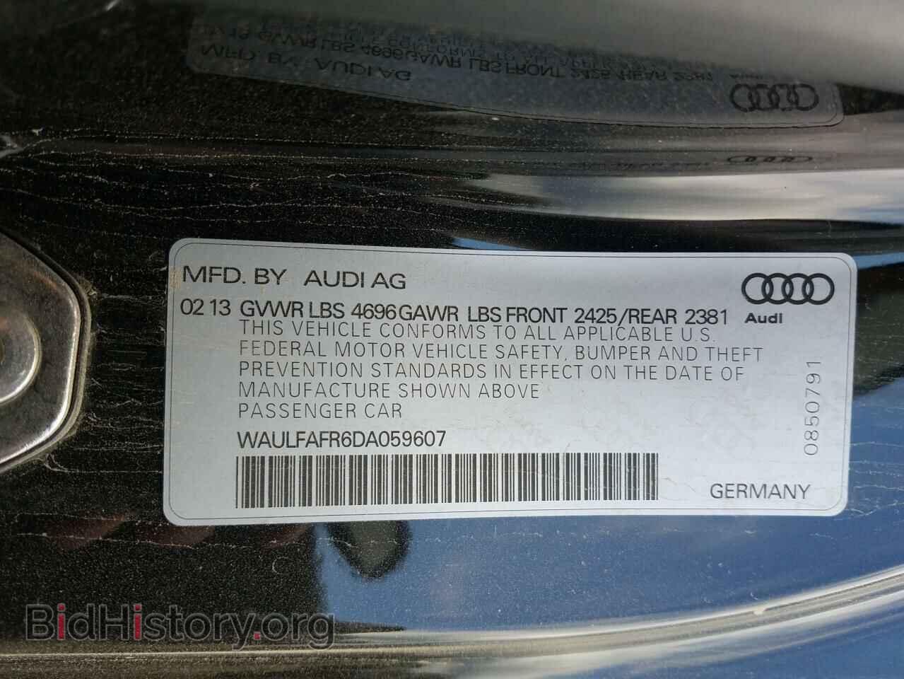 2013 AUDI A5 - VIN: WAULFAFR6DA059607 - Фото 10