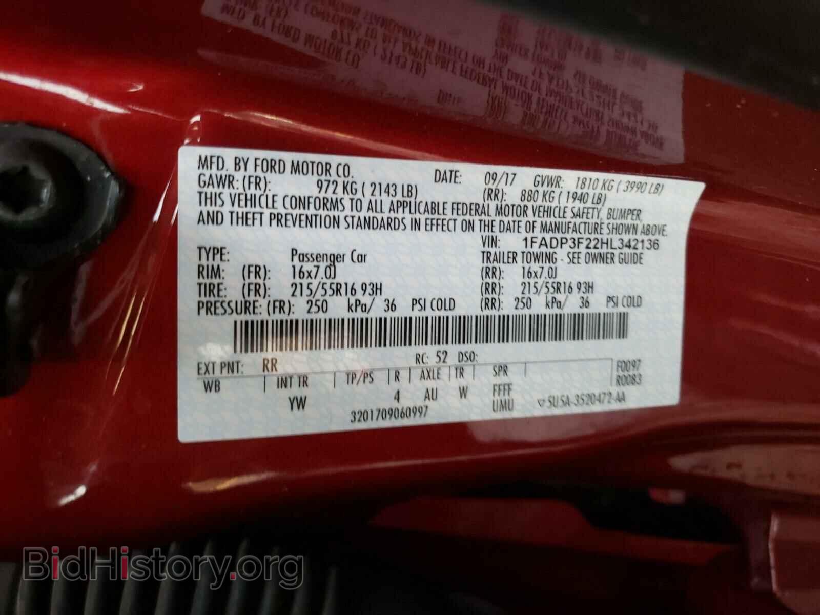2017 FORD FOCUS - VIN: 1FADP3F22HL342136 - Фото 10
