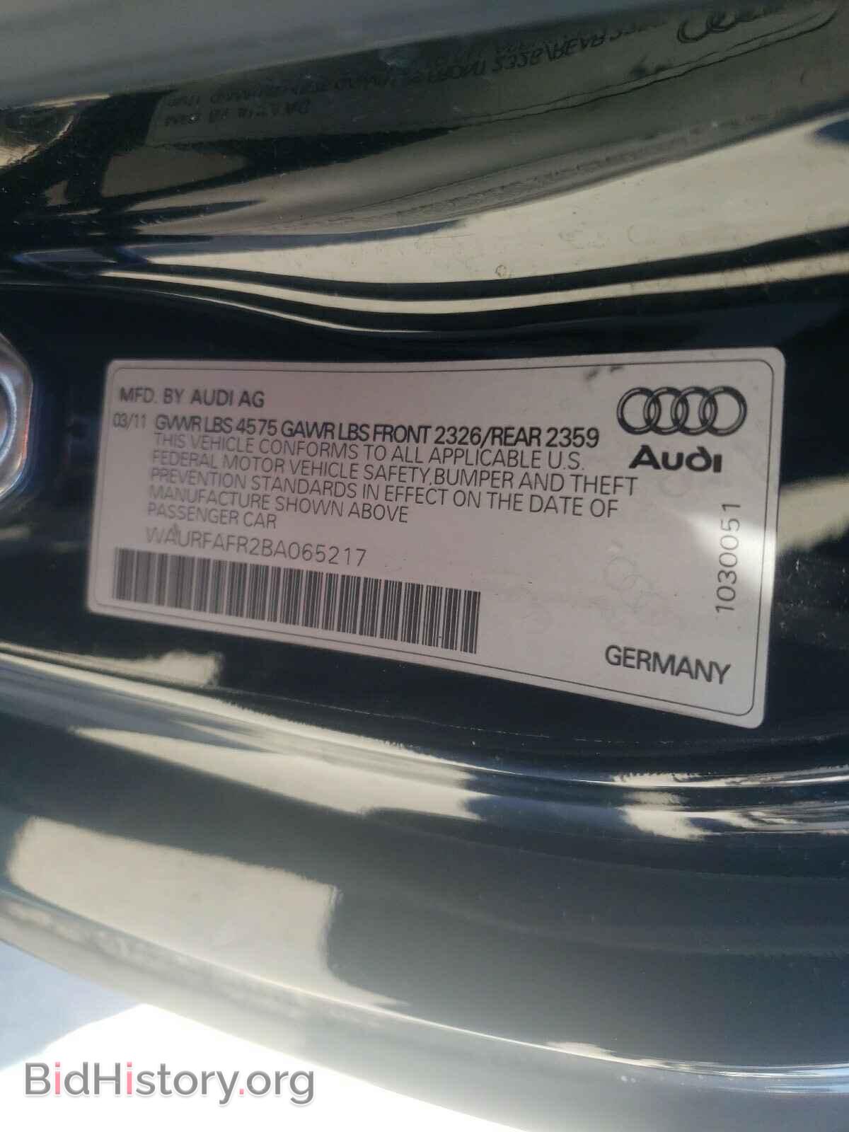 2011 AUDI A5 - VIN: WAURFAFR2BA065217 - Photo 10