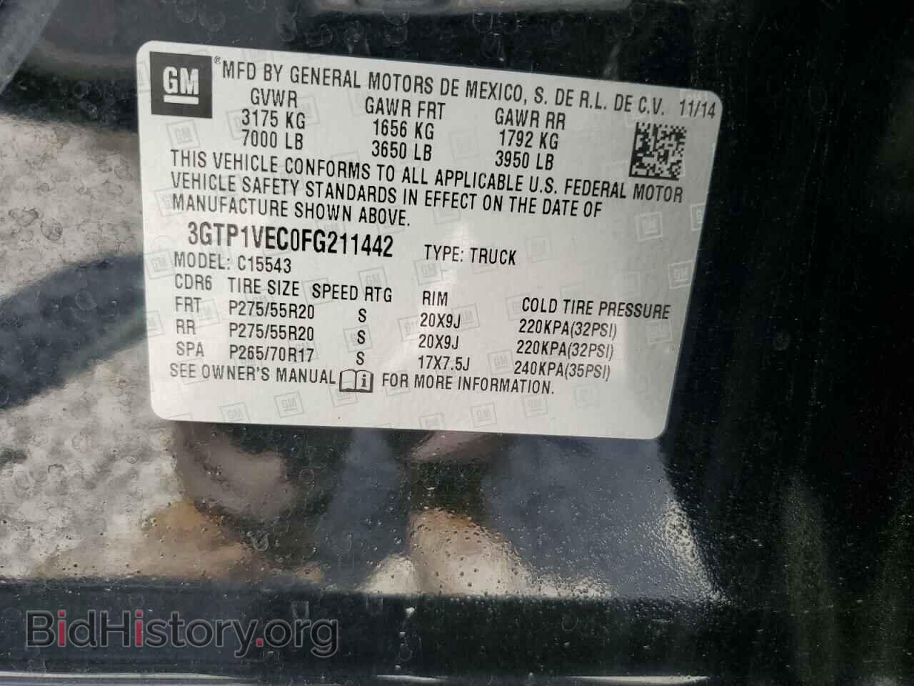 2015 GMC SIERRA - VIN: 3GTP1VEC0FG211442 - Photo 12