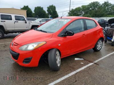 2013 Mazda 2, red — VIN JM1DE1KY5D0154995, Copart