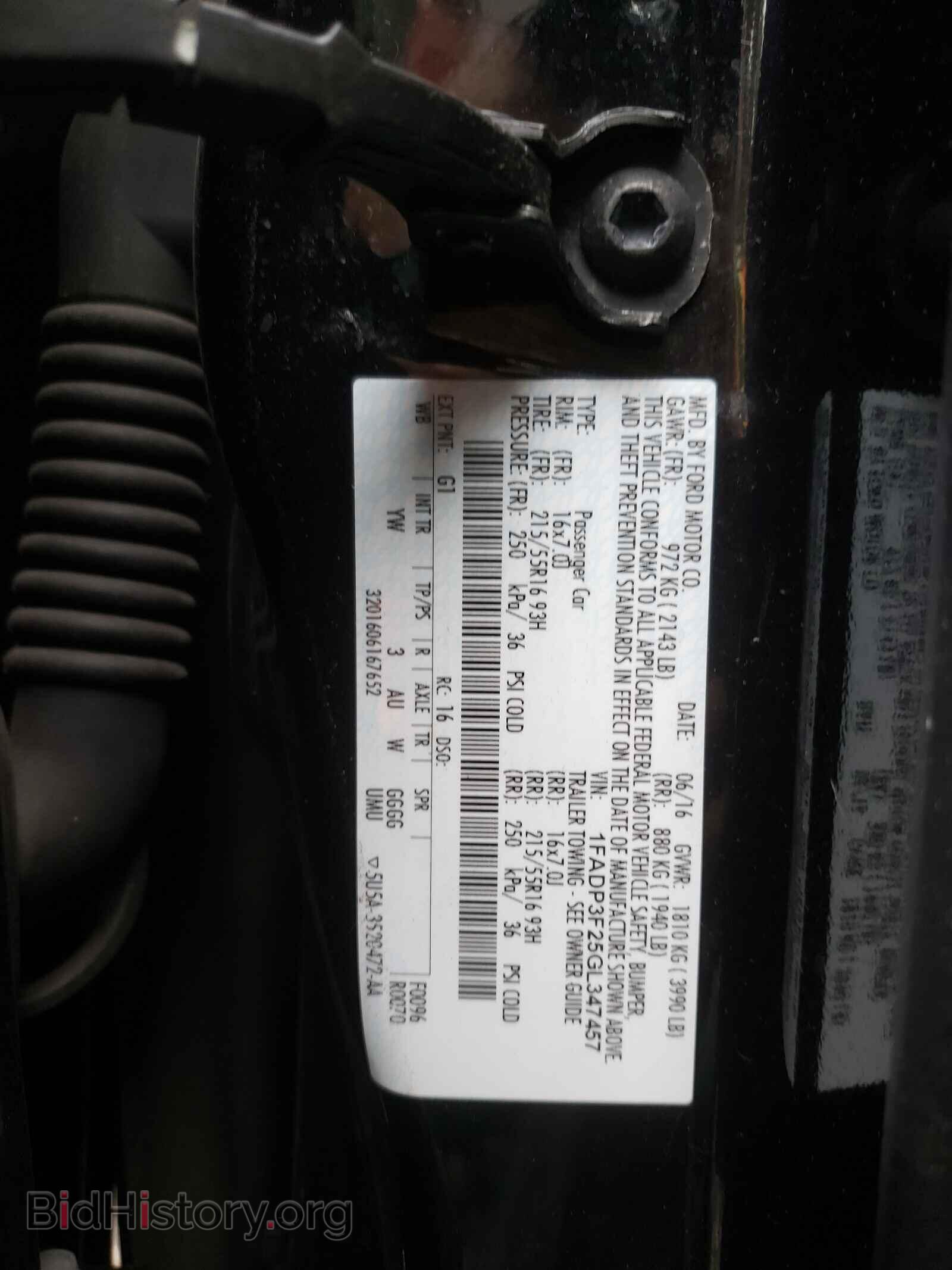 2016 FORD FOCUS - VIN: 1FADP3F25GL347457 - Photo 10