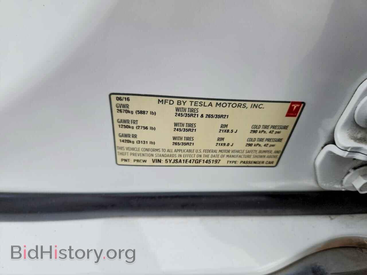 2016 TESLA MODEL S - VIN: 5YJSA1E47GF145197 - Photo 13