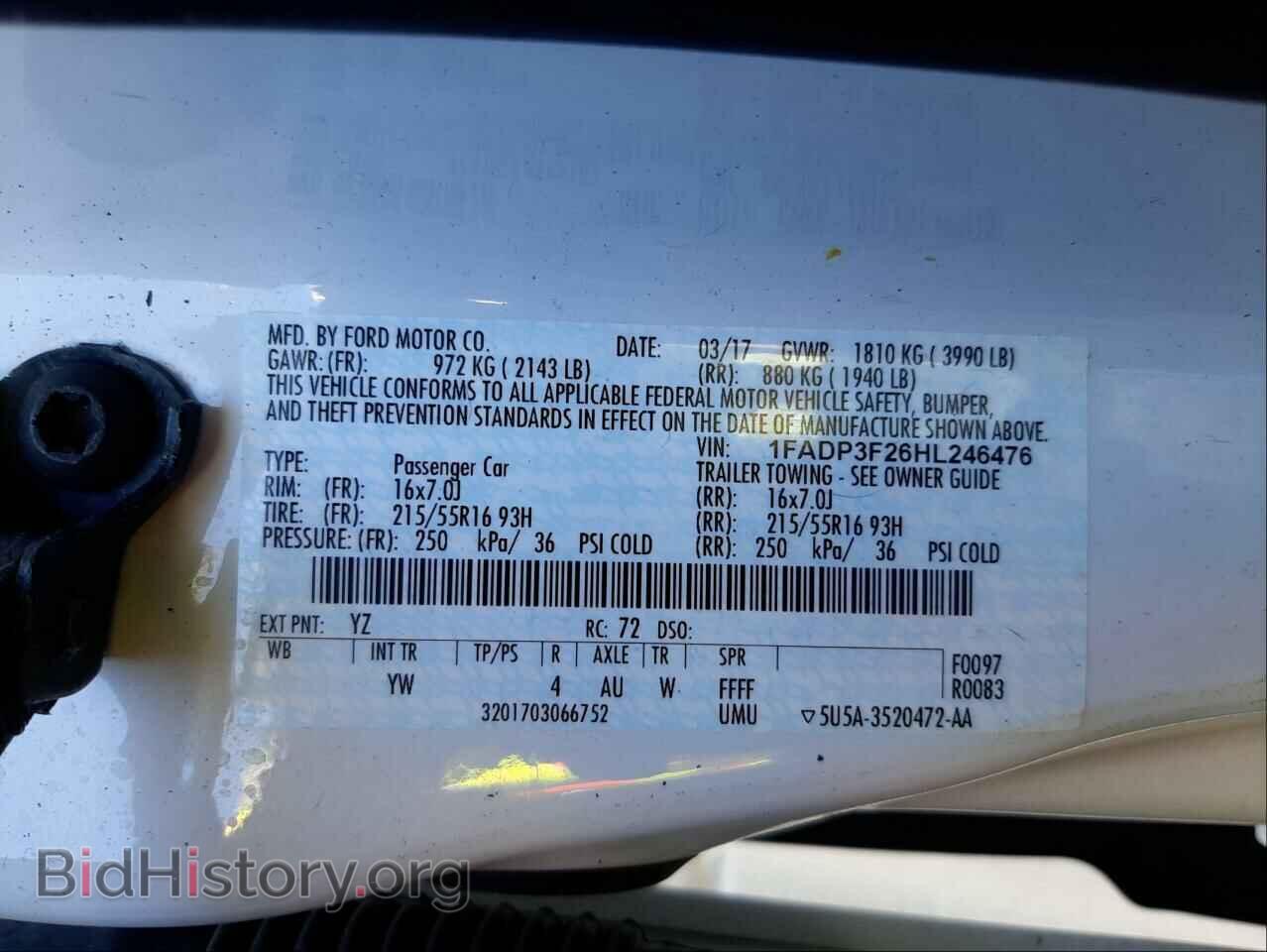 2017 FORD FOCUS - VIN: 1FADP3F26HL246476 - Photo 10
