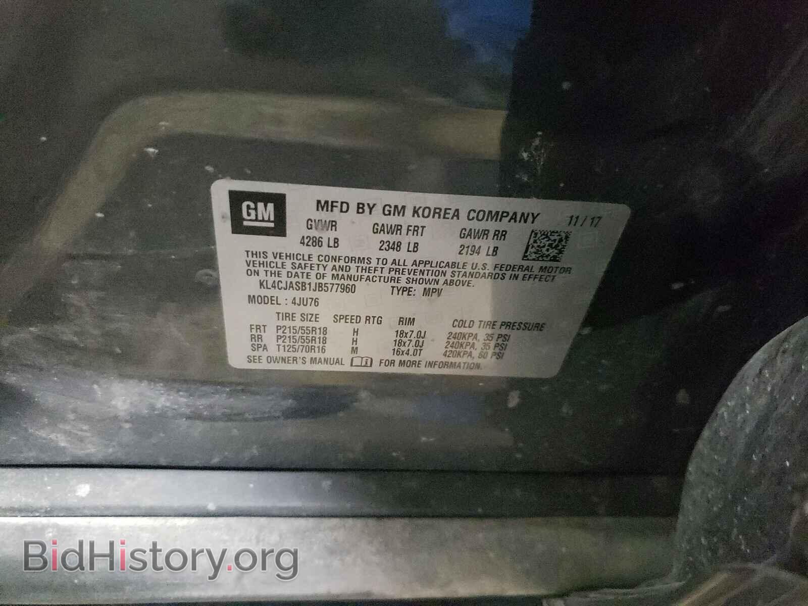 2018 BUICK ENCORE - VIN: KL4CJASB1JB577960 - Photo 10