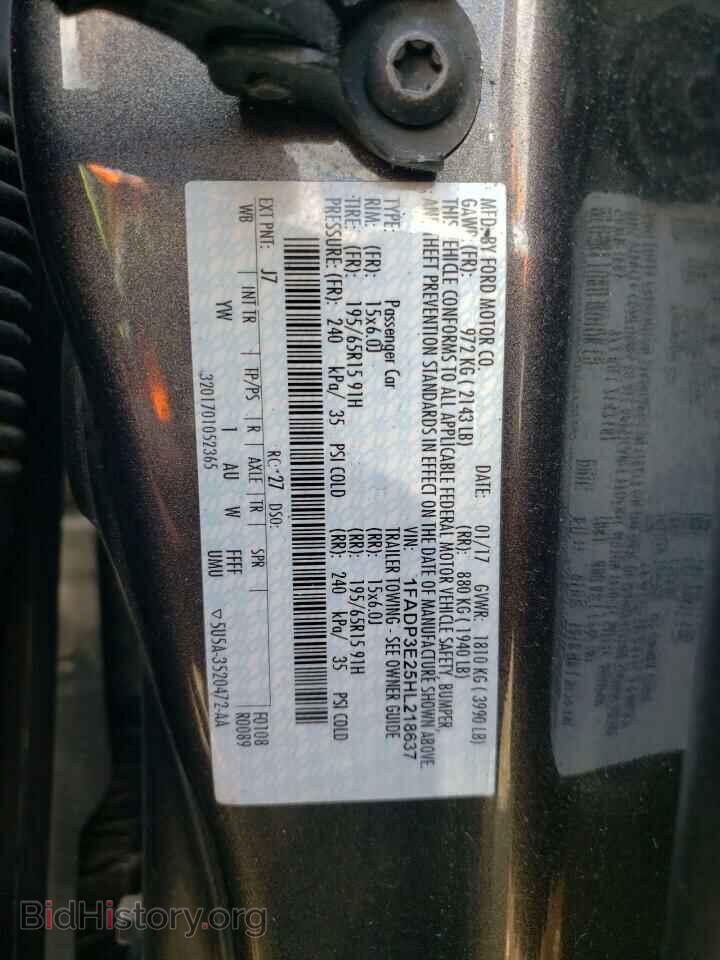 2017 FORD FOCUS - VIN: 1FADP3E25HL218637 - Photo 10