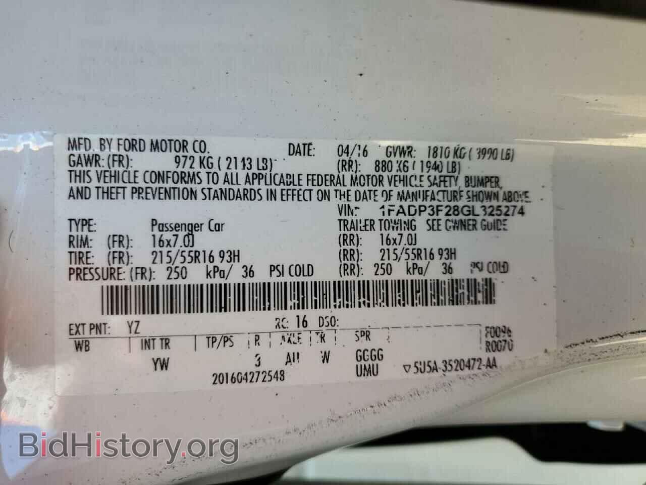 2016 FORD FOCUS - VIN: 1FADP3F28GL325274 - Photo 10