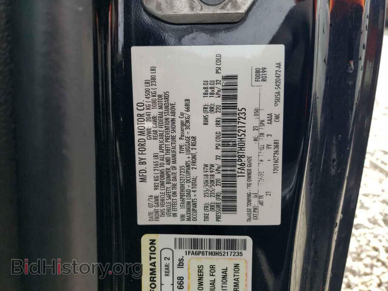 2017 FORD ALL Models - VIN: 1FA6P8TH0H5217235 - Photo 13