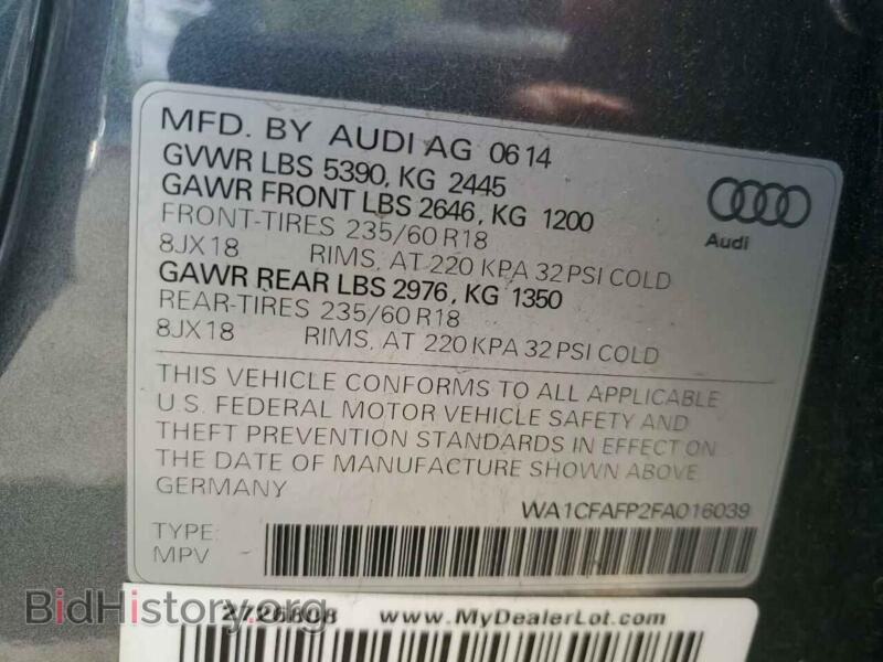 2015 Audi Q5 (VIN WA1CFAFP2FA016039) — photo 13 of 13