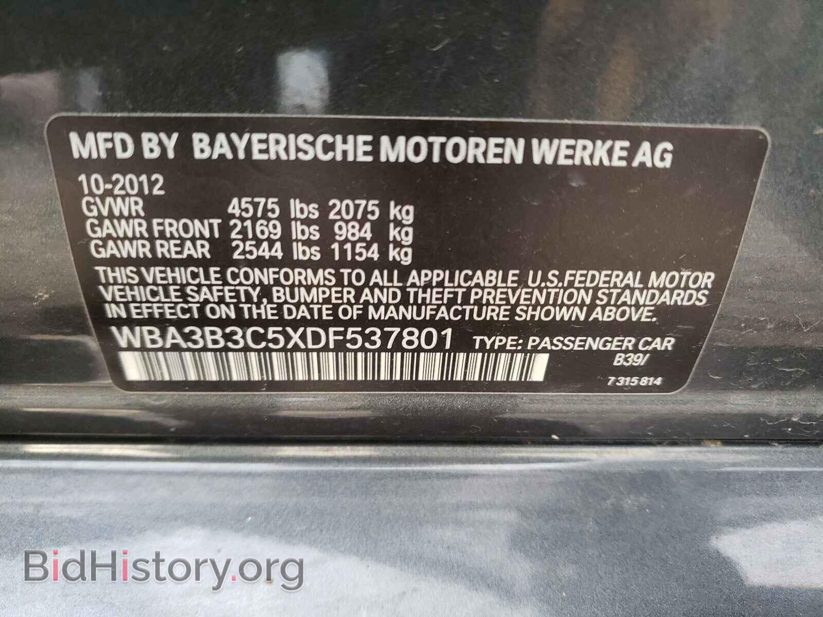 2013 BMW 3 SERIES - VIN: WBA3B3C5XDF537801 - Photo 10