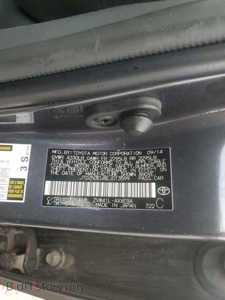2014 TOYOTA PRIUS - VIN: JTDZN3EU8EJ013599 - Фото 10