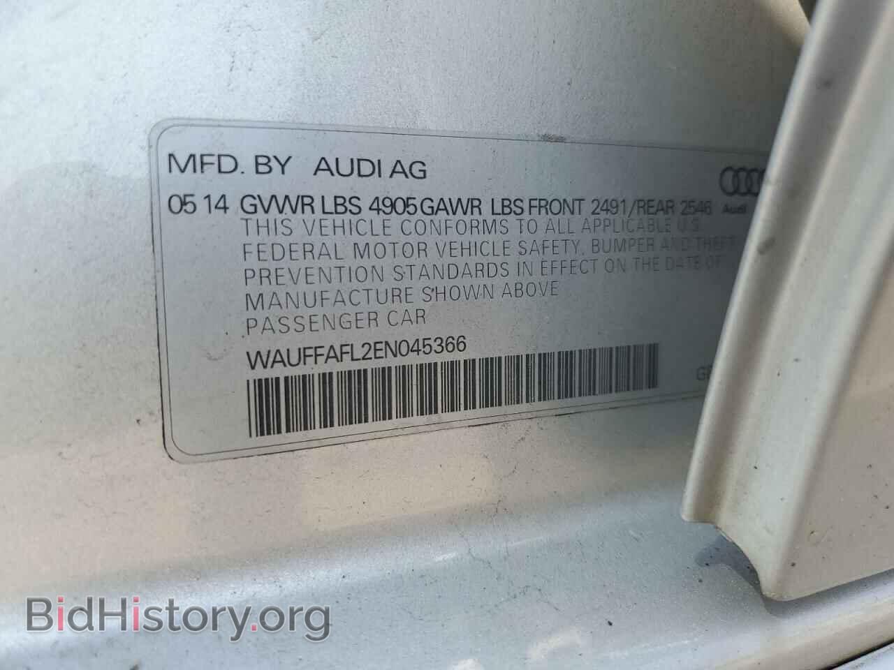 2014 AUDI A4 - VIN: WAUFFAFL2EN045366 - Photo 12