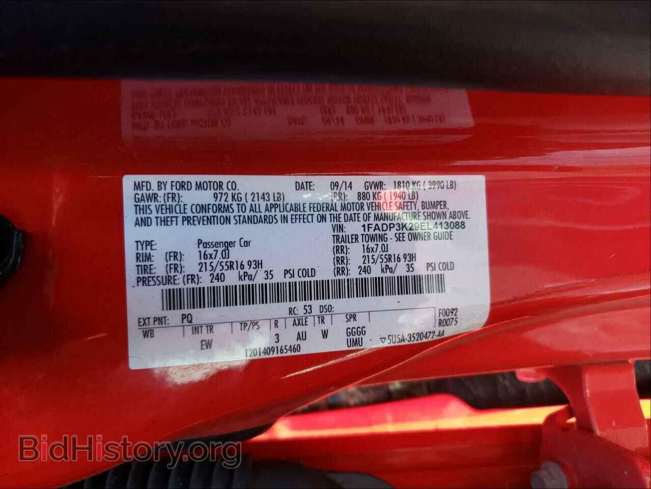 2014 FORD FOCUS - VIN: 1FADP3K29EL413088 - Photo 10