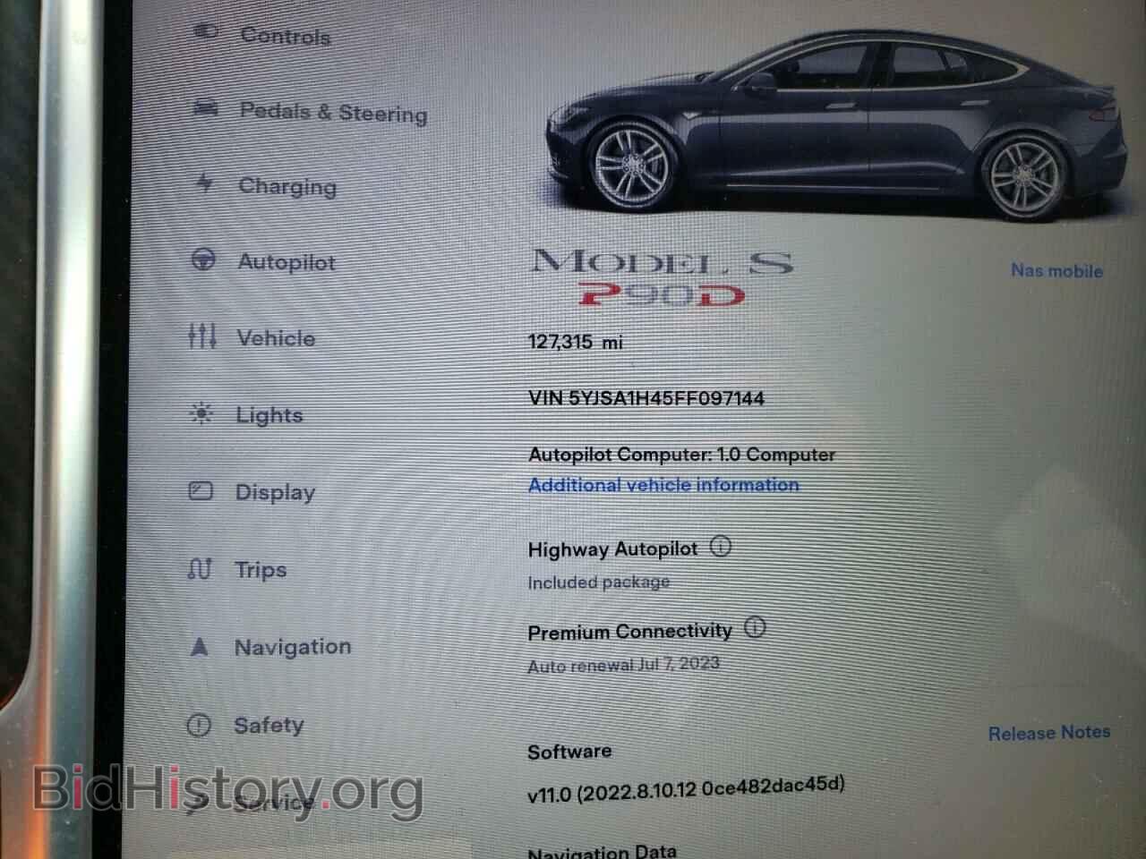 2015 TESLA MODEL S - VIN: 5YJSA1H45FF097144 - Photo 9