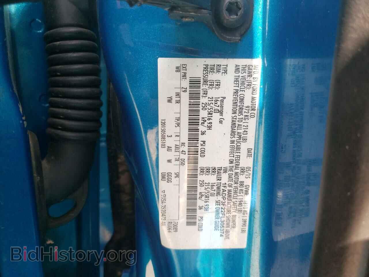 2015 FORD FOCUS - VIN: 1FADP3F22FL305374 - Фото 10