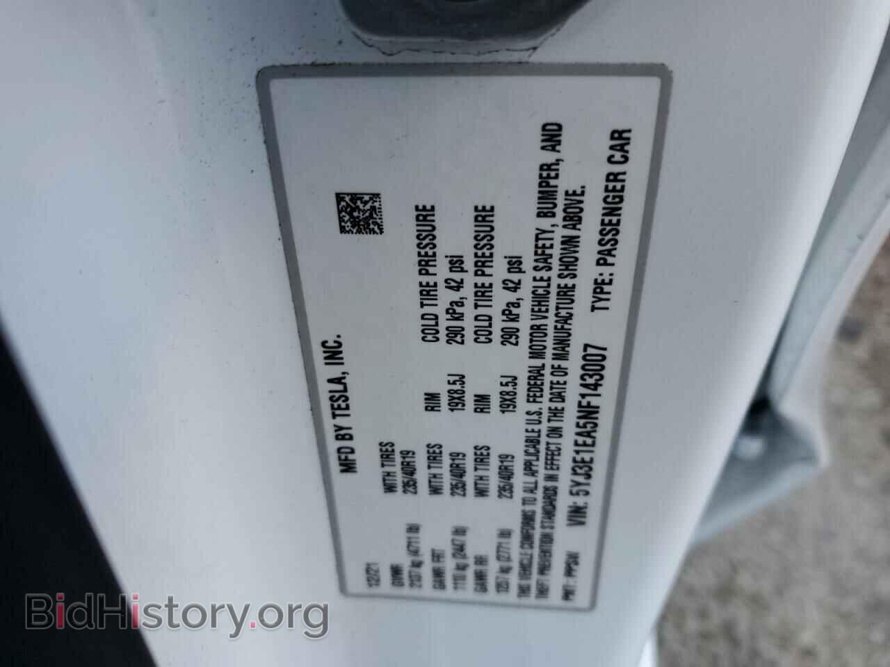 2022 TESLA MODEL 3 - VIN: 5YJ3E1EA5NF143007 - Photo 10