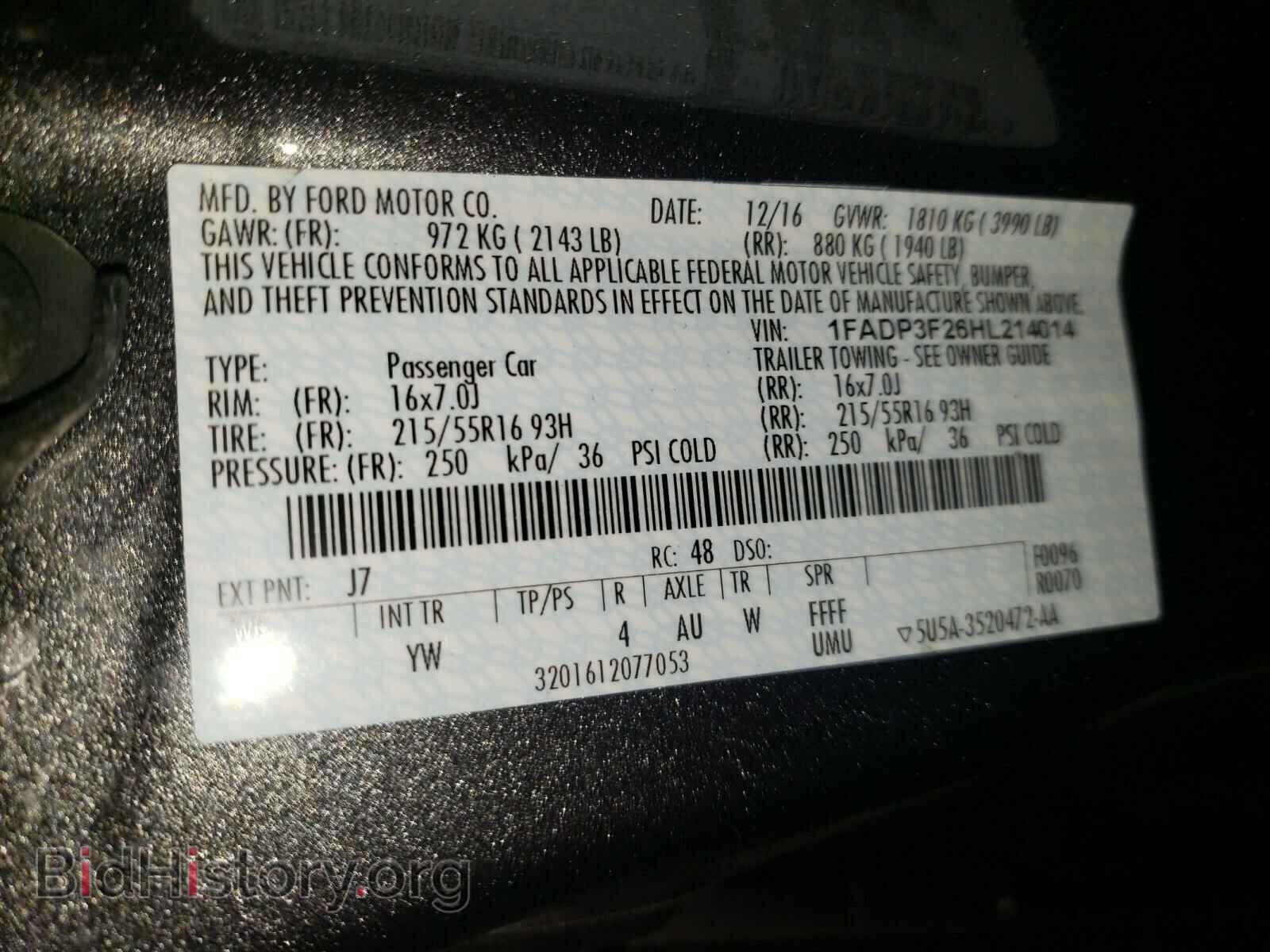 2017 FORD FOCUS - VIN: 1FADP3F26HL214014 - Photo 10