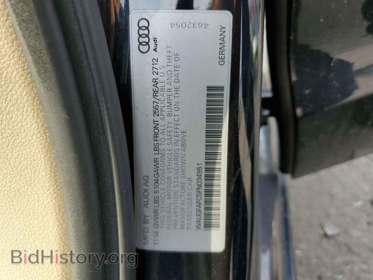 2015 AUDI A6 - VIN: WAUGFAFC5FN034951 - Фото 12