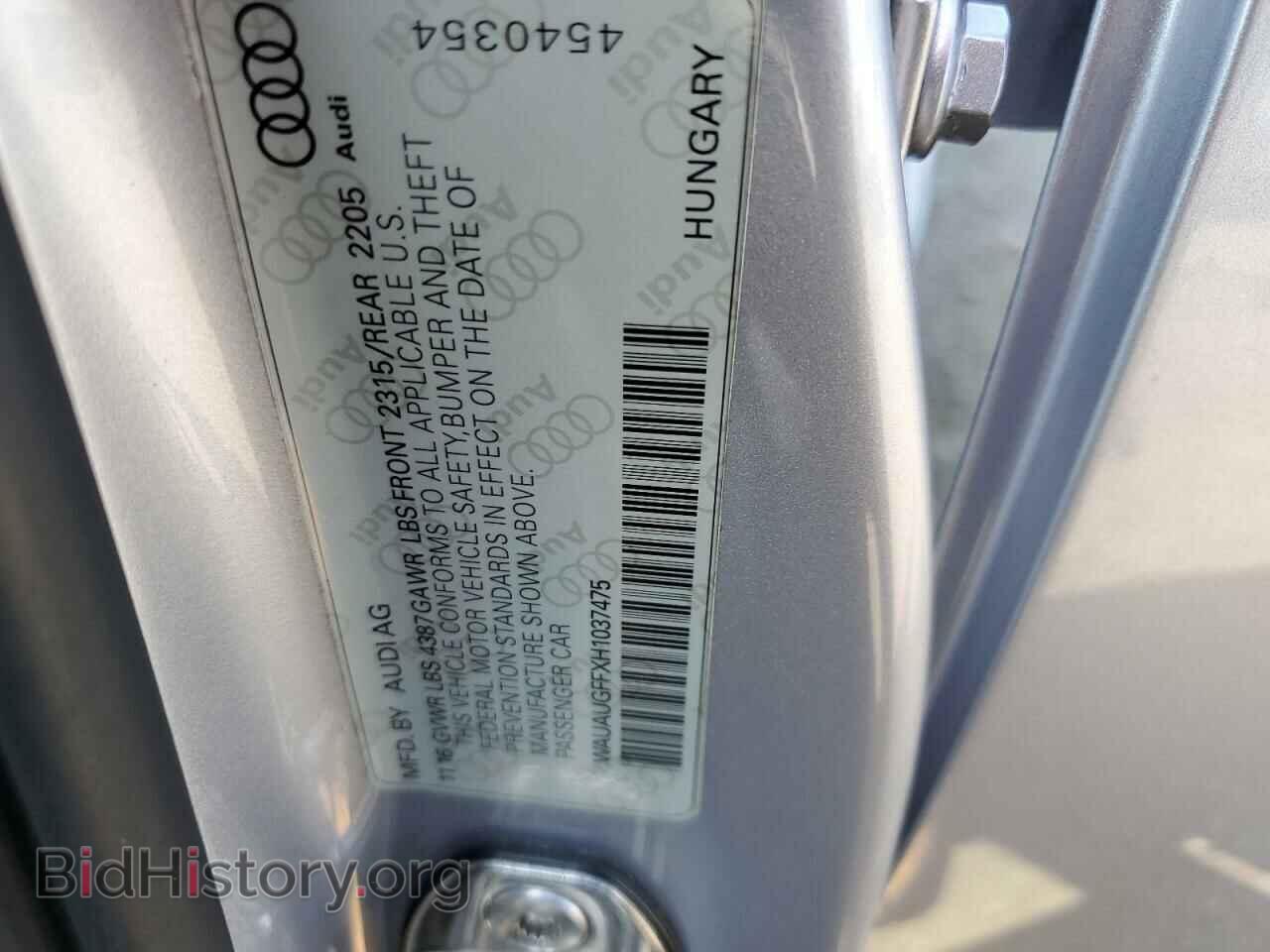 2017 AUDI A3 - VIN: WAUAUGFFXH1037475 - Фото 10