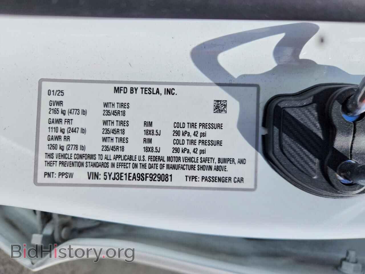 2025 TESLA MODEL 3 - VIN: 5YJ3E1EA9SF929081 - Photo 13