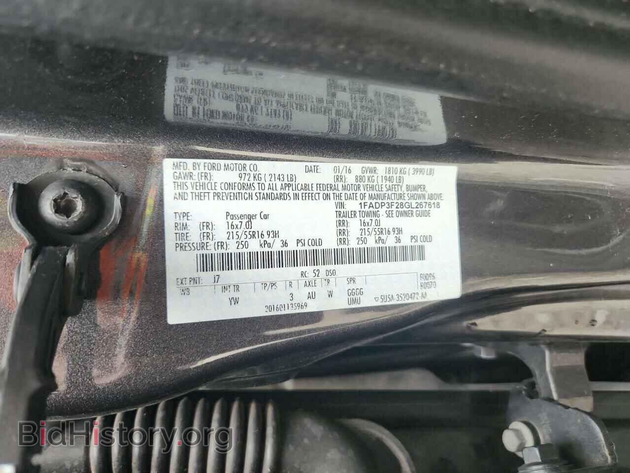 2016 FORD FOCUS - VIN: 1FADP3F28GL267618 - Фото 12