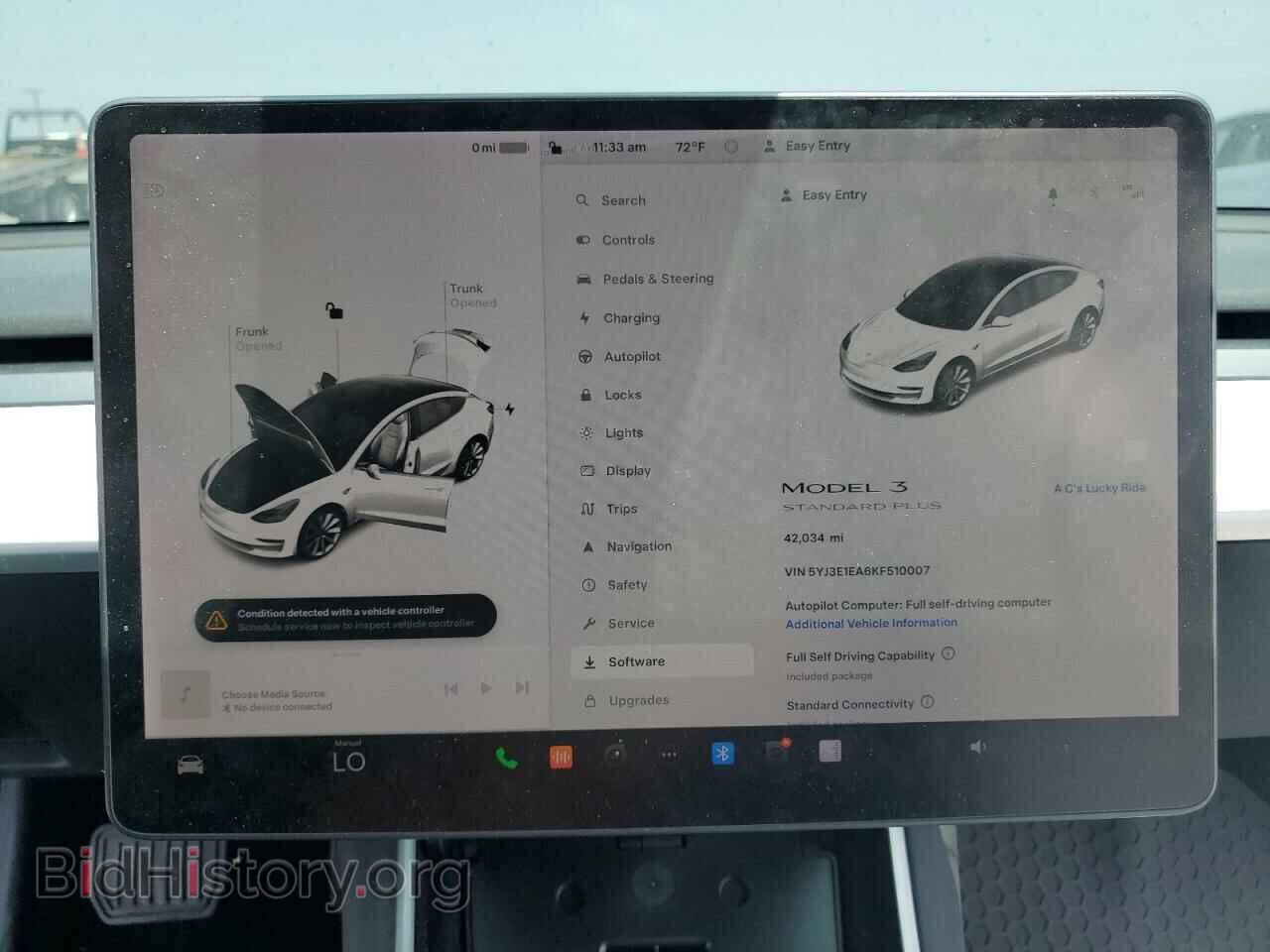 2019 TESLA MODEL 3 - VIN: 5YJ3E1EA6KF510007 - Фото 9