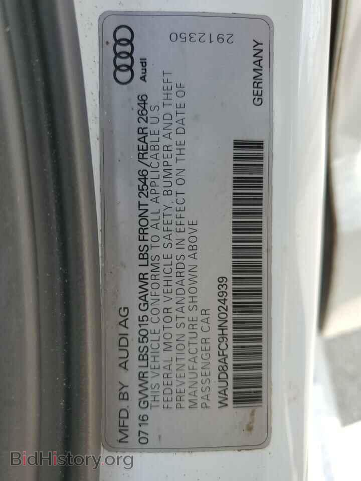 2017 AUDI A6 - VIN: WAUD8AFC9HN024939 - Фото 13