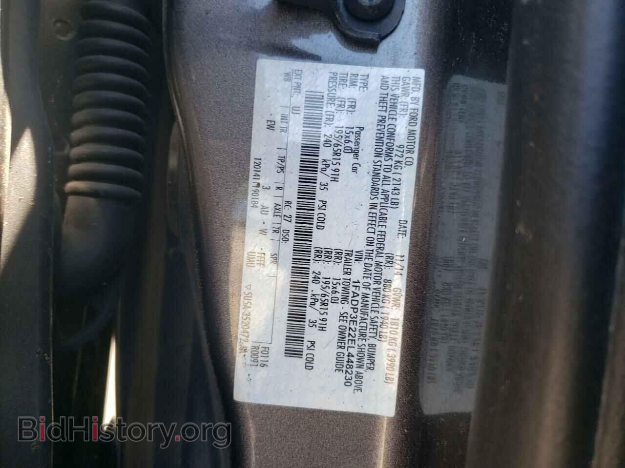 2014 FORD FOCUS - VIN: 1FADP3E22EL448230 - Фото 12