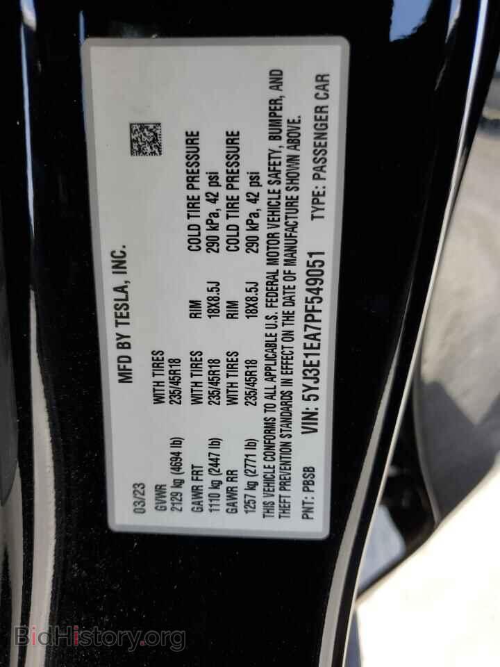 2023 TESLA MODEL 3 - VIN: 5YJ3E1EA7PF549051 - Photo 12