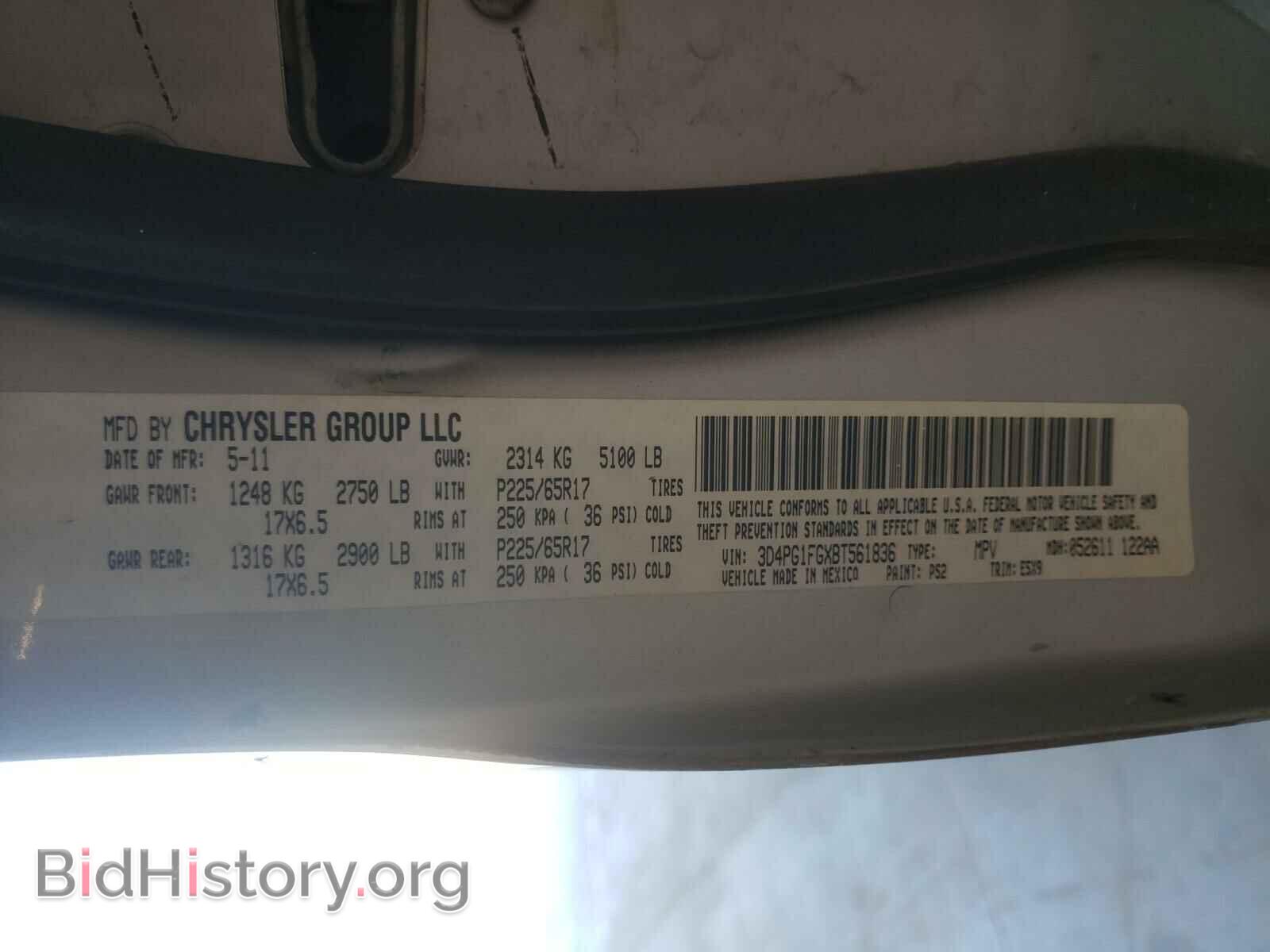 2011 DODGE JOURNEY - VIN: 3D4PG1FGXBT561836 - Фото 10