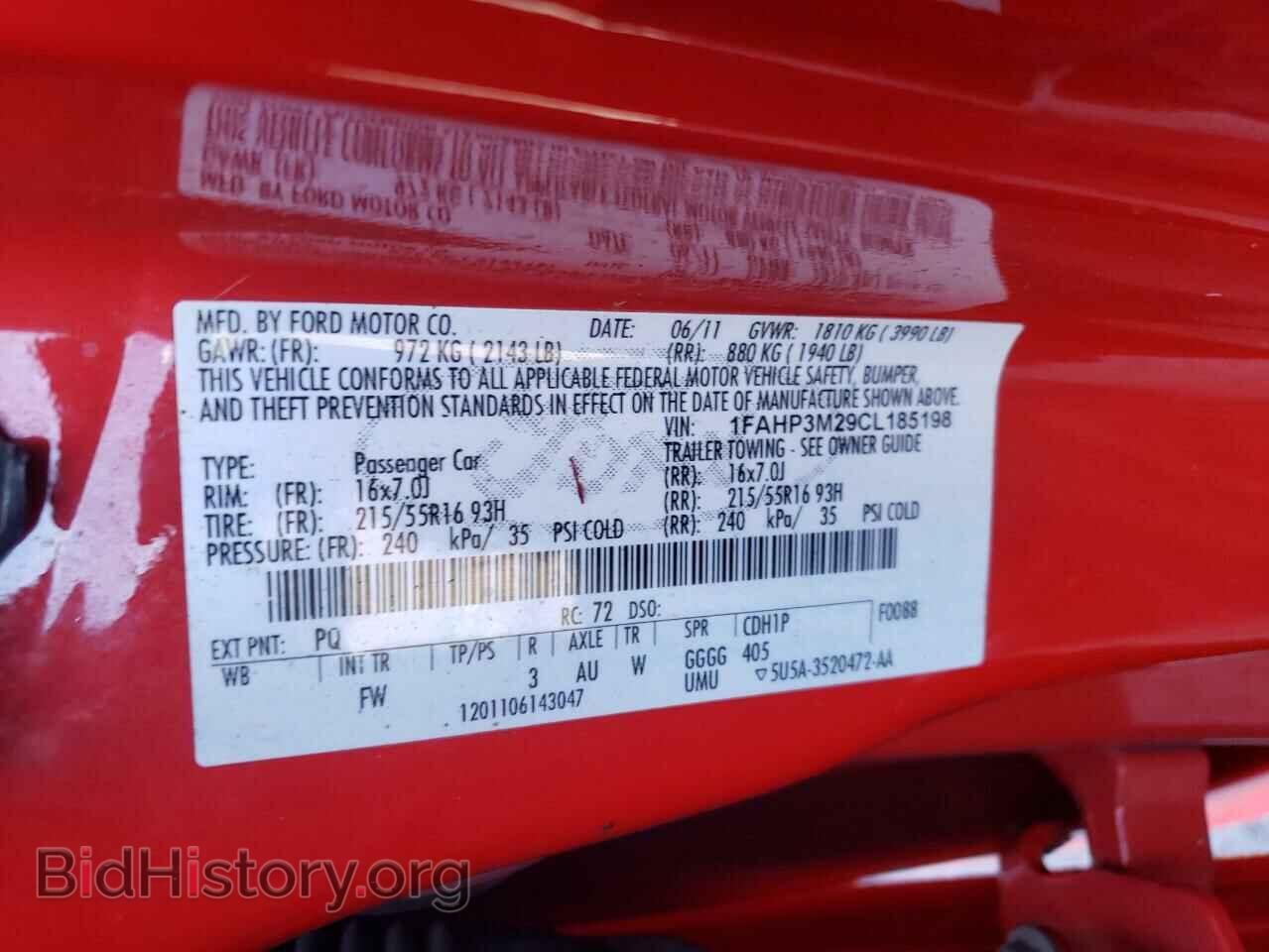 2012 FORD FOCUS - VIN: 1FAHP3M29CL185198 - Фото 10