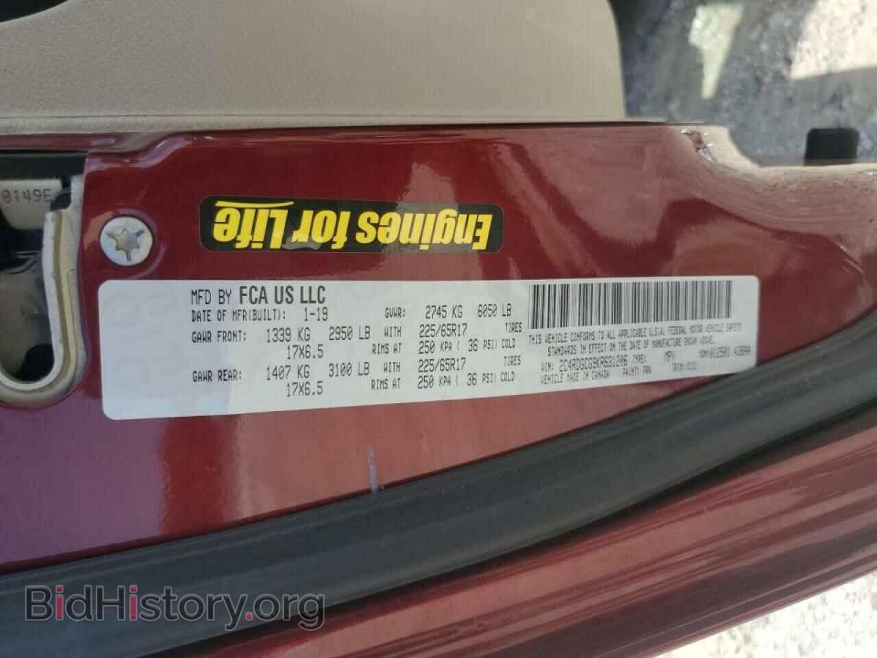 2019 DODGE CARAVAN - VIN: 2C4RDGCG9KR631206 - Фото 13