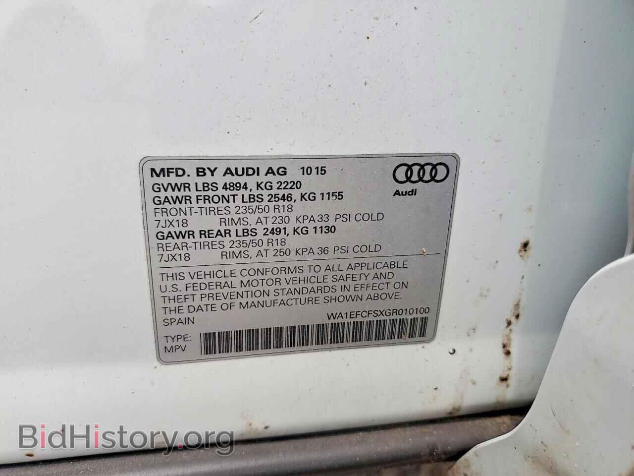2016 AUDI Q3 - VIN: WA1EFCFSXGR010100 - Photo 13