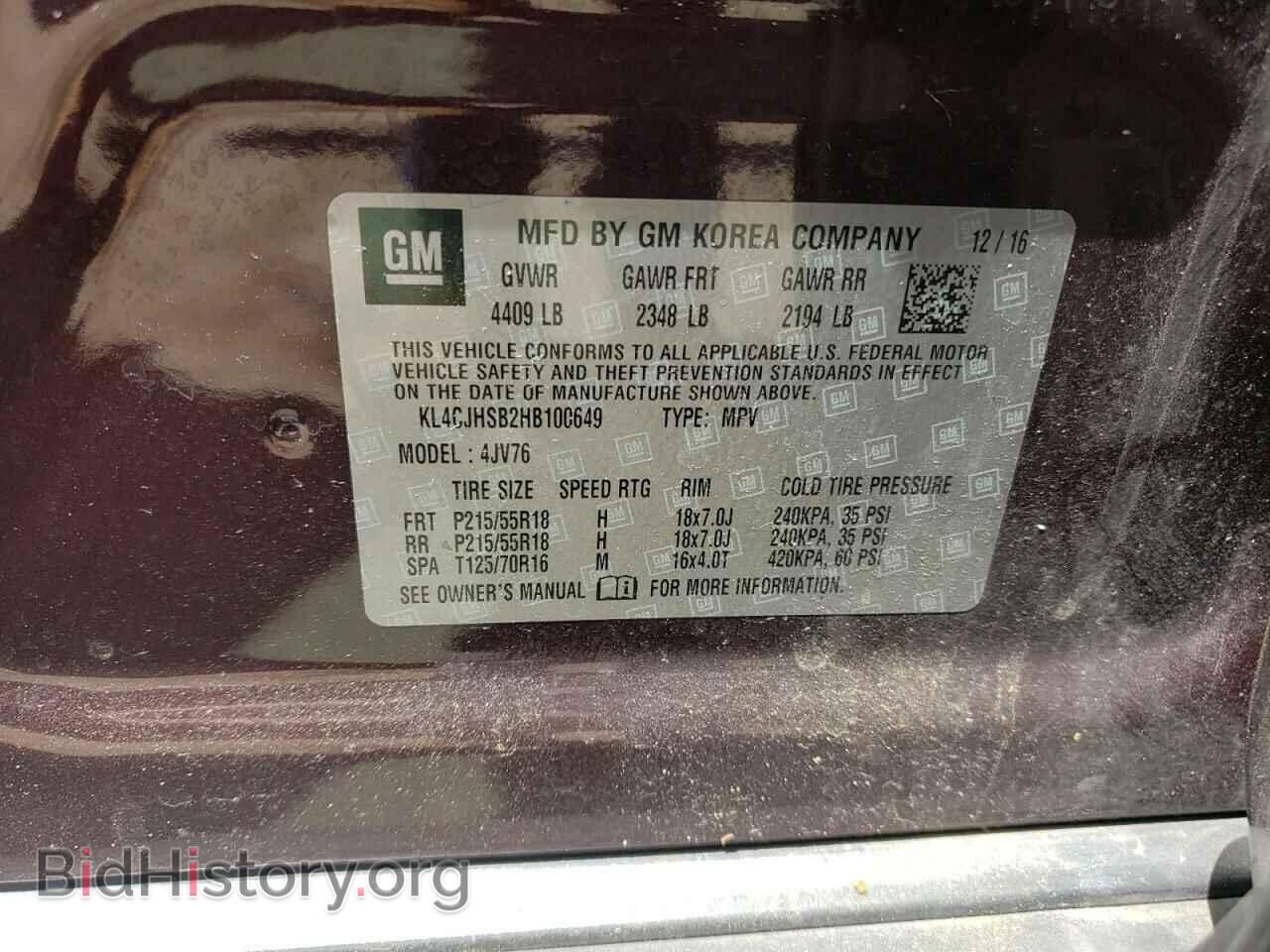 2017 BUICK ENCORE - VIN: KL4CJHSB2HB100649 - Фото 14