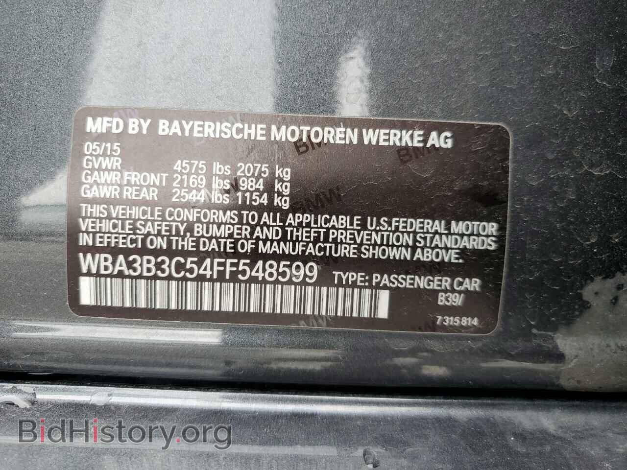 2015 BMW 3 SERIES - VIN: WBA3B3C54FF548599 - Фото 12