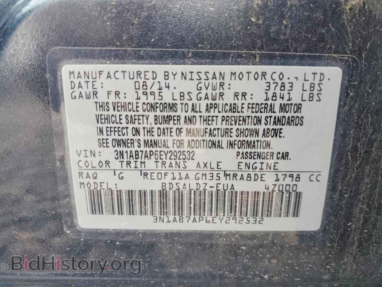 2014 NISSAN SENTRA - VIN: 3N1AB7AP6EY292532 - Фото 12