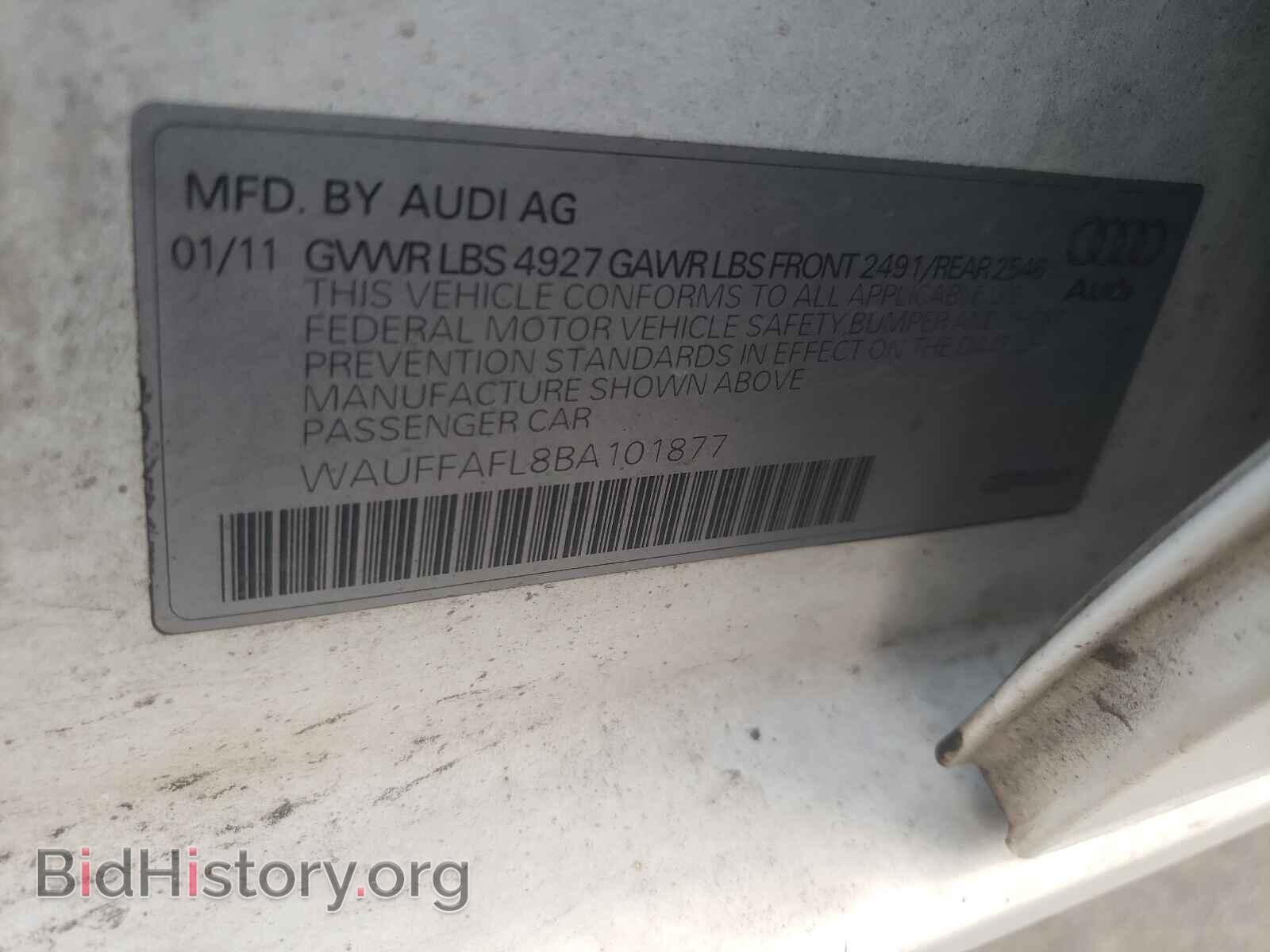 2011 AUDI A4 - VIN: WAUFFAFL8BA101877 - Фото 10
